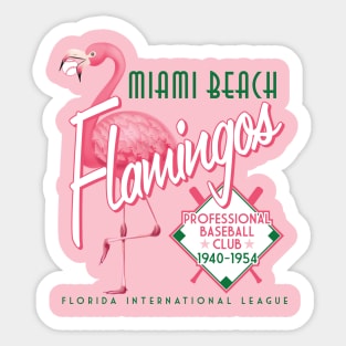 Miami Beach Flamingos Sticker